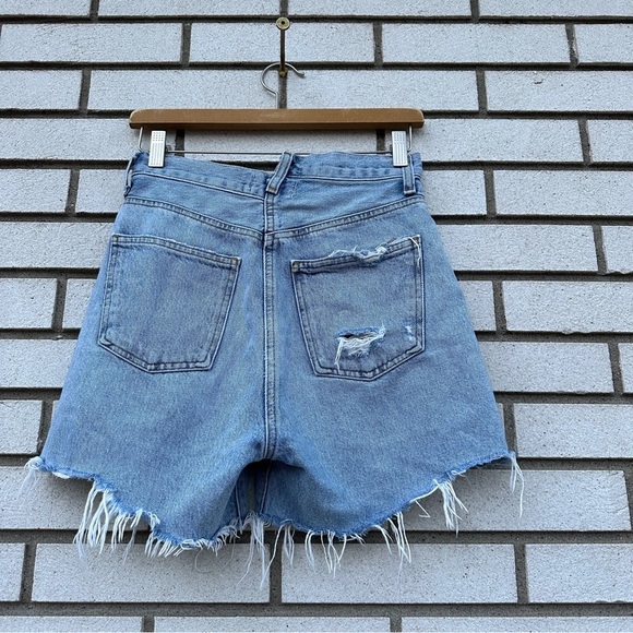 Agolde Criss Cross Denim Jean Short Symbol - Picture 7 of 11